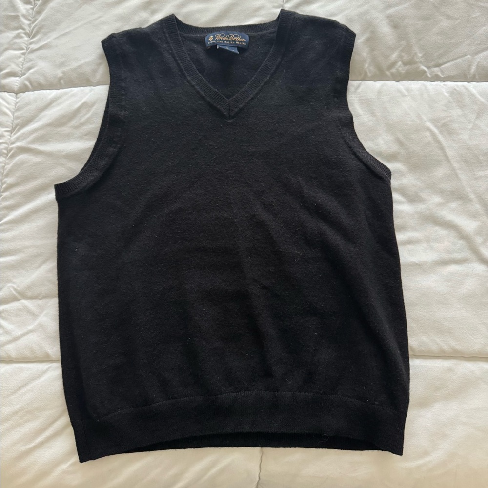 Brooks Brothers Black Sweater Vest
